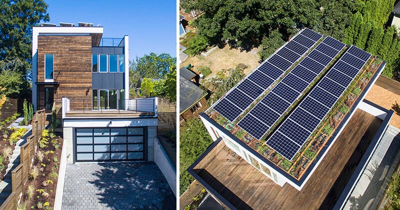 Casas ecológicas con instalaciones fotovoltaicas de autoconsumo como principal fuente energética